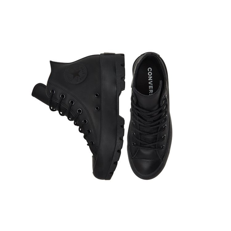 Converse Chuck Taylor All Star Lugged High Top Black Women's Leather Sneakers 573064C