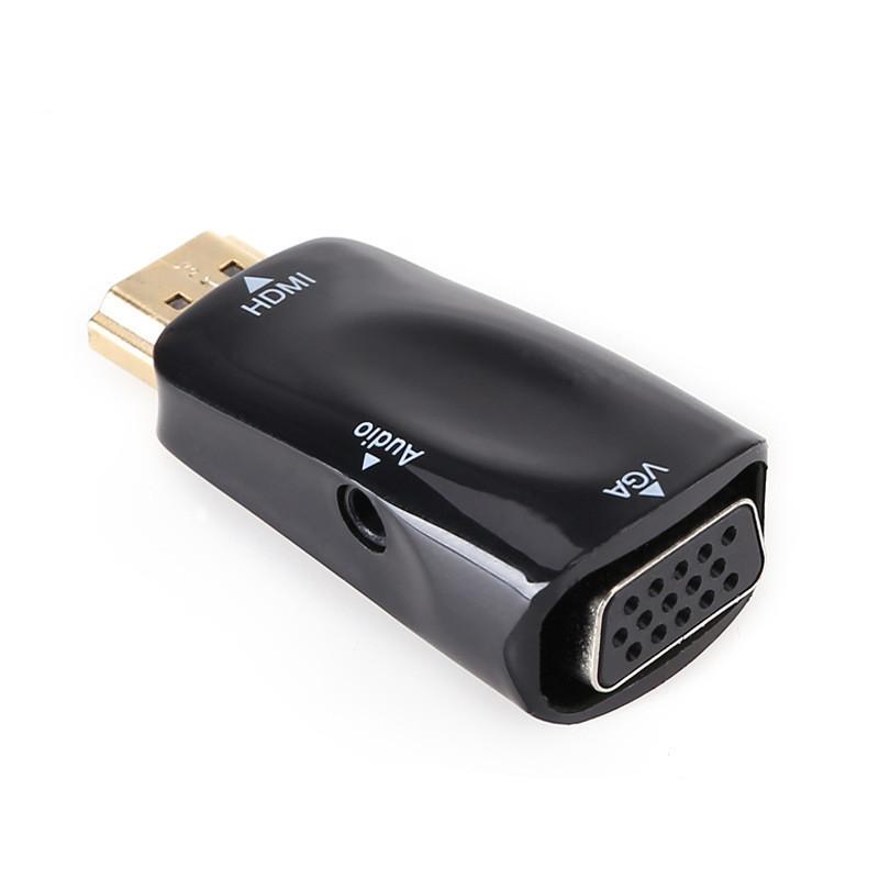 For  Male to VGA 15 Pin Female Adapter Audio Cable Converter FHD 1080P 720P 480P For PC Laptop TV Box Projector