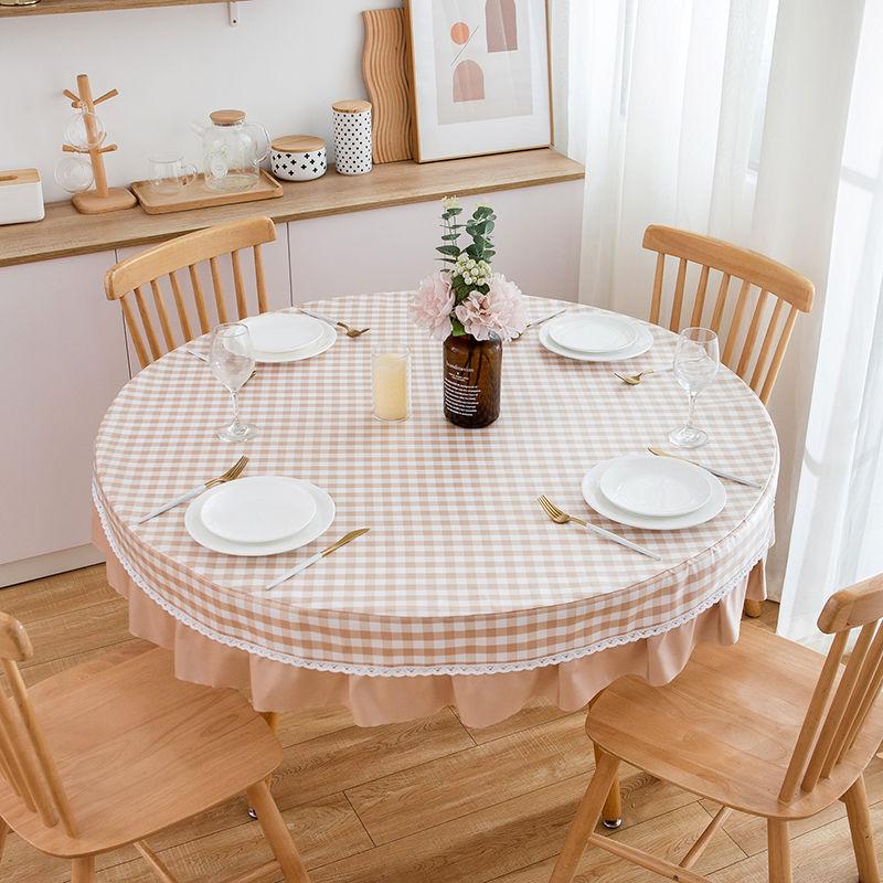 Large Round Table Dining Tablecloth Waterproof Living Room Coffee Table Rectangular Book Tablecloth for Dining Table