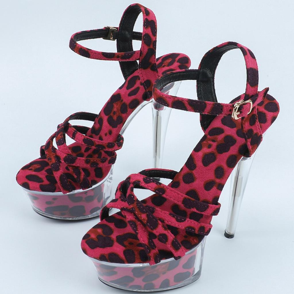 Women's Shoes Spring Clear Heels Sexy Sandals Slipper Girls Shoe for Party Club 14cm Heel 4cm Platform LFD-B3537