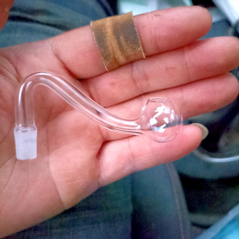 1/4PC Фильтрованные аксессуары Фильтрованный дым Высококачественная водопроводная трубка Высокое боросиликатное стекло DIY двойного назначения изогнутая трубка