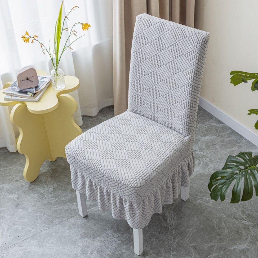 Dacron Hotel Chair Cover Skirt Seat Covers Banquet Decor Kitchen Chair Cover  Household