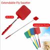 1 Pc Stainless Steel Telescopic Extendable Plastic Fly Swatter Prevent Pest Mosquito Tools Random Color