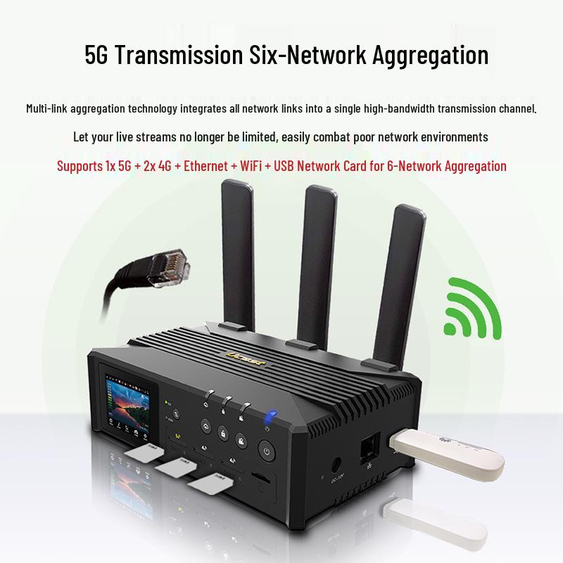 7Ucast q8s 5G Мультиагрегационный кодер для прямой трансляции для удаленных открытых платформ