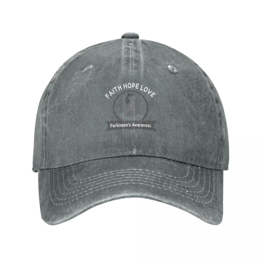 Faith Hope Love Parkinsons Awareness Baseball Cap Hood Sunhat Mountaineering Sports Cap Womens Unisexs