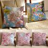 Модная наволочка с цветами сакуры, защита от пылевых клещей, скрытая молния, диван-кровать