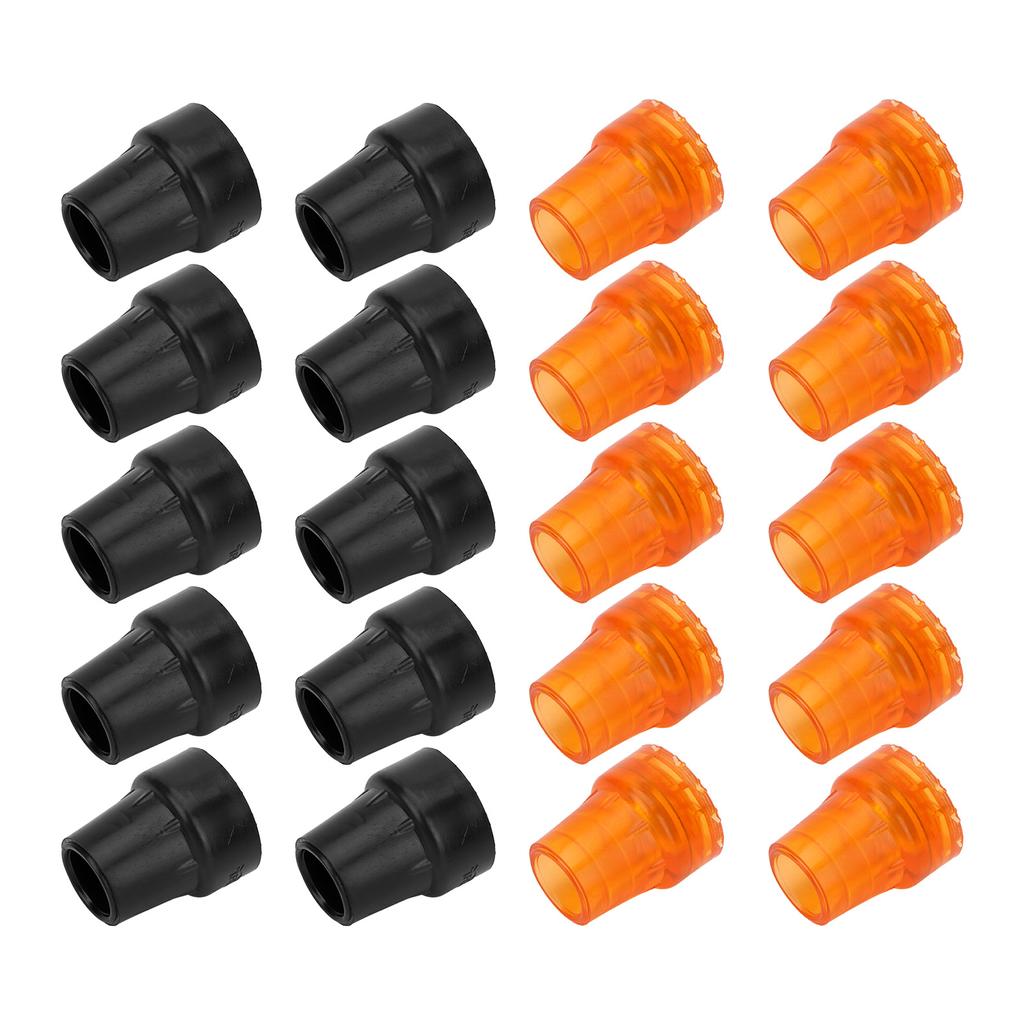 10pcs Crutch Tip Rubber 19mm Inner Diameter Slip Resistance Universal Heavy Duty Walking Cane Tip