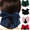 Hair Clip Elegant Hotel Female Nurse Bowknot Hairgrips Cover Net Ponytail Clip Women Spring Clip Korean Bun Snood