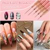 5pcs Nail Art Pen Set Brushes Set Elongated Lines Striping Drawing UV Gel Painting Nail Design Pen Professional Manicure Tool