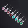 Huayei Jewelry Simulation Ruby Heart Earrings New Para Sapphire Earrings Pink Diamond Earrings