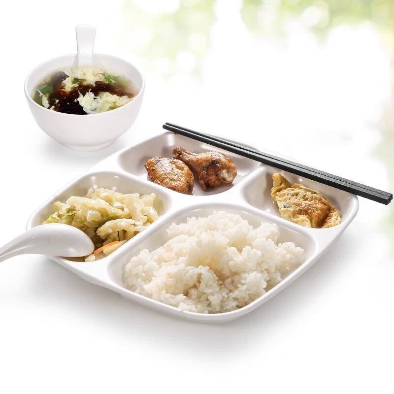 AVADEN Round Melamine Divided Dinner Plate Set