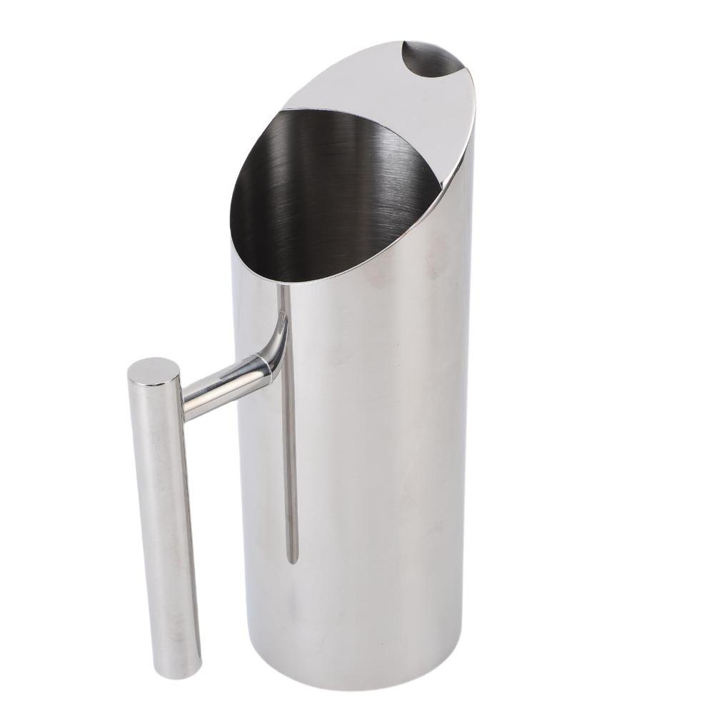 Spill Proof Spout Metal Beverage Pitcher 1 Liter Capacity 1L Metal Pitcher For Bar