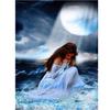 Full 5D Diy Diamond Painting Night Seaside Woman Embroidery Cross Stitch Home Decor Handmade Gift