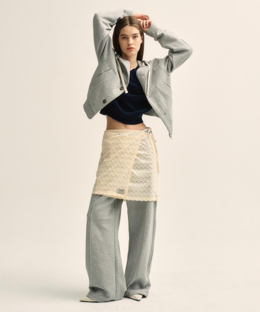 Худи на молнии Satur Theo Cotton All Day, меланжевый серый