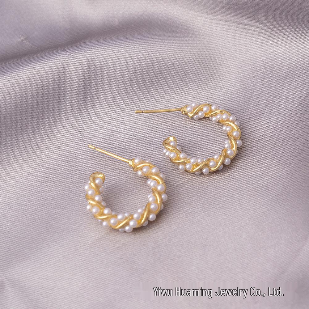 Элегантные серьги с иглами из серебра 925 пробы: Универсальные французские серьги-кольца из меди в нескольких стилях для изысканного образа