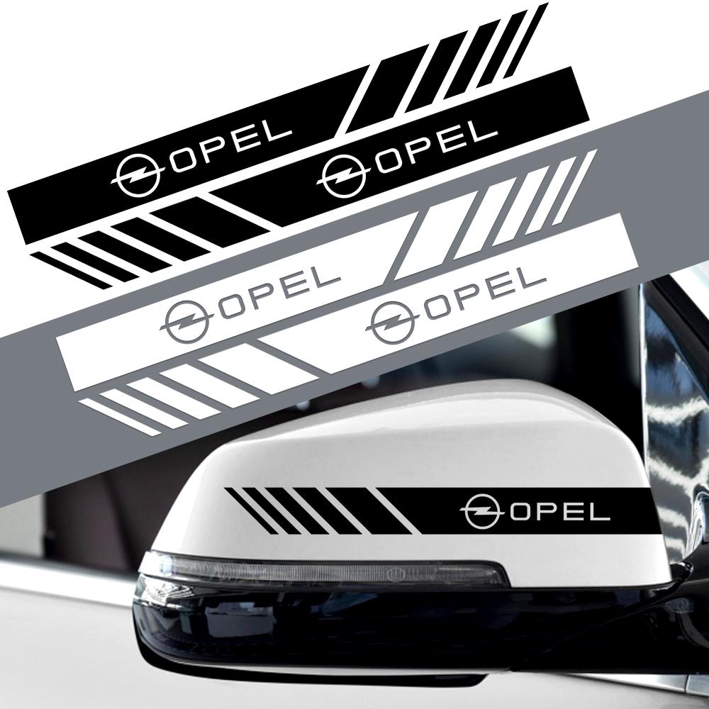 hbrz5 For Opel Opc Astra K Vivaro Corsa Zafira Insignia Mokka Car Rearview Mirror Sticker Emblem Decoration Auto Exterior Accessories