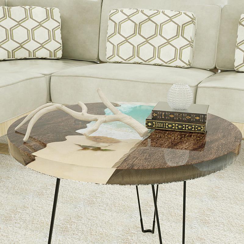 Большой круглый орнамент речной стол для изготовления силиконовых форм Diy форма для эпоксидной смолы