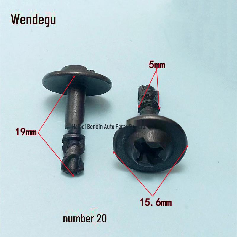 Универсальные высокопрочные винты для шасси, решетки радиатора, крыла, фары и водяного бака