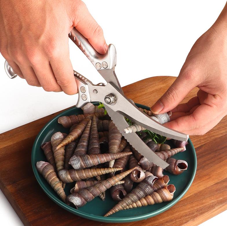 Stainless Steel Kitchen Scissors Multi-function Chicken Bone Seafood Cooking Scissors Duck Fish Cutter Shears