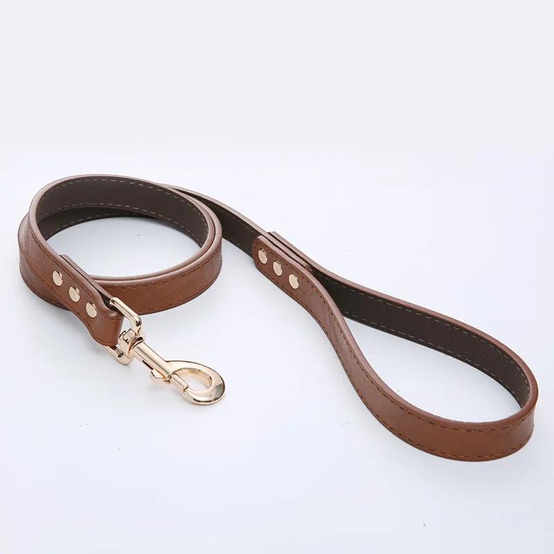 Поводок для собак, кожаный поводок, 120 см, поводки для бега и ходьбы, тренировочный ремень для маленьких, средних и больших собак, товары для животных