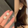 Fashion White Camellia Ear Stud Earrings for Women's Earrings Jewelry Girl Gift Brincos