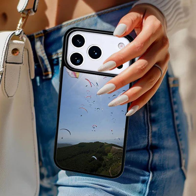 Чехол для телефона Параплан Парапланерист Для iPhone 17 Air 14 15 13 12 Max Чехол Для Apple 16e 11 Pro Max Plus Coque