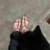 Sheepskin Version~ Beautiful Thin Strap Leather Pointed Flat-soled Sandals Women Wear Soft-soled Open-toed Roman Sandals Cool Slippers