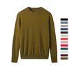 Men Cashmere Sweater Crewneck Solid Color Knited