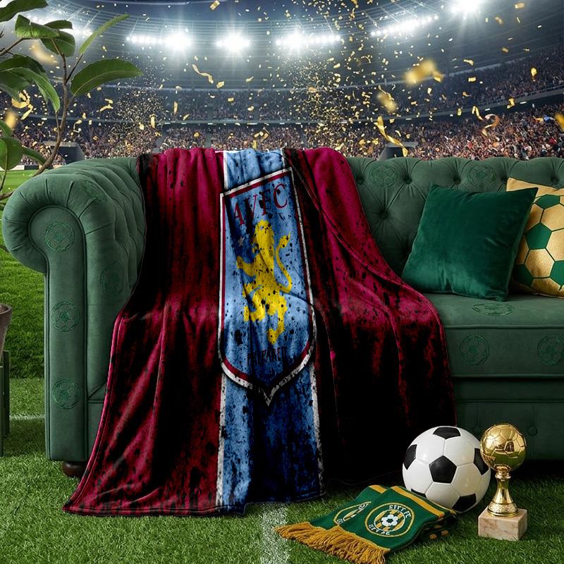 Football Villa Design Throws Blanket Flannel Blankets Plush for Couch Bed Gifts for Men Women Travel picnic blanket Christmas fan gifts