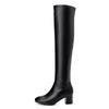 Fashion Over the Knee Boots Black White Women's Winter Thigh High Boots Thick Heels Sexy Winter Autumn Shoes Woman Large Size