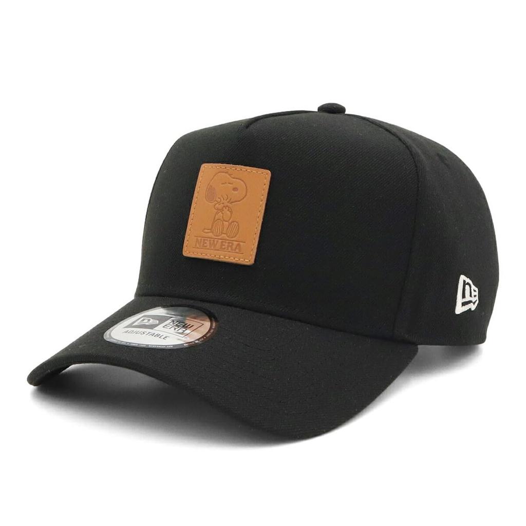 New Era 9FORTY A-Frame Cloth Strap Cap, Peanuts Snoopy Collaboration, ONSPOTZ Exclusive, Free Size (Black)