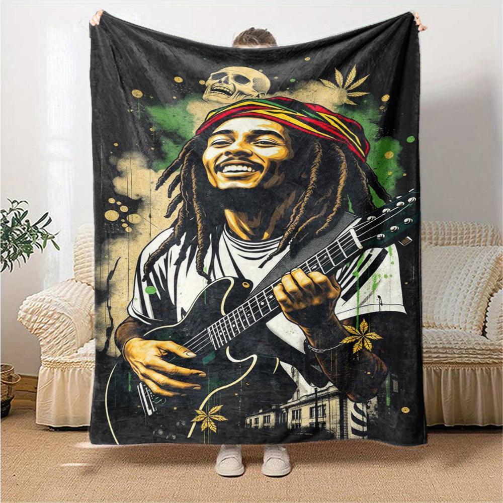 Bob Marley Blanket Soft Warm Cozy Great for Bed Couch Office Chair for All Seasons Modern Perfect Gift for Relatives and Friends