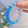 Galaxy Starry Sky Luminous Gradient Bracelet - Soft Wrap Around Finger, Perfect for Couples and Students, Beaded Hand Jewelry