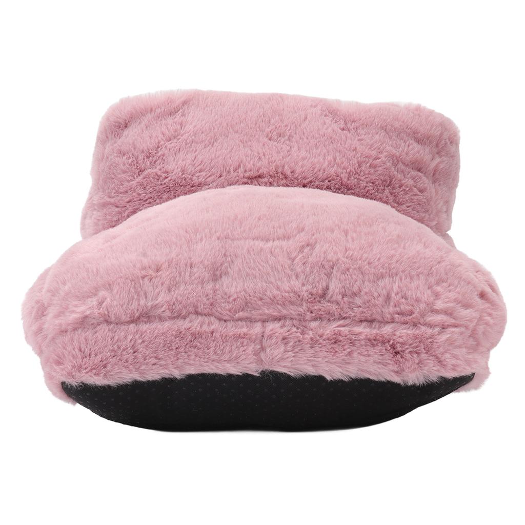 Electric Heated Foot Warmer Pink 5V USB Rechargeable Thickened Foot Warmer Boots for Home Office Dormitory