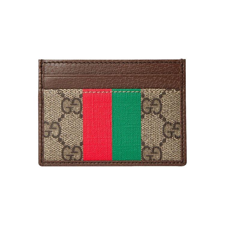 Gucci Держатель для карт из канвы с принтом GG и кожи, ретро-стиль, для ежедневных поездок, покупок 673002-US7EC-9396
