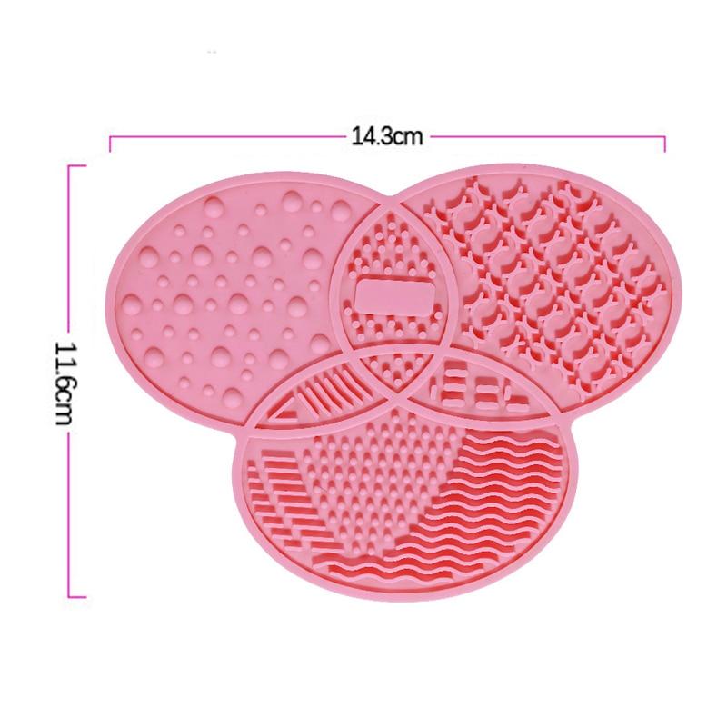 Silicon Makeup Brush Cleaning Mat Makeup Brush Cleaner Pad Cosmetic Portable Washing Tool Scrubber with Suction Cup