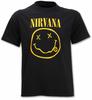 Официальная футболка Nirvana Счастливое лицо Улыбка Черный Гранж Курт Кобейн Новая S до XXL