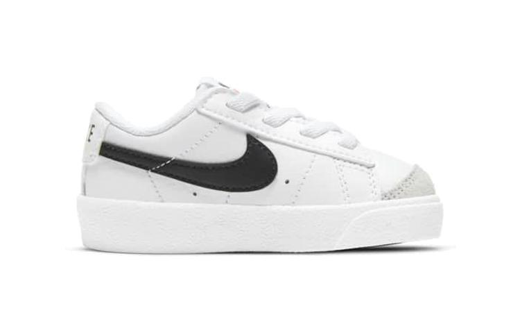 Nike Блейзер Синтетическая Кожа Низкие Детские Кроссовки Белый Черный Для Младенцев И Малышей DA4076-101