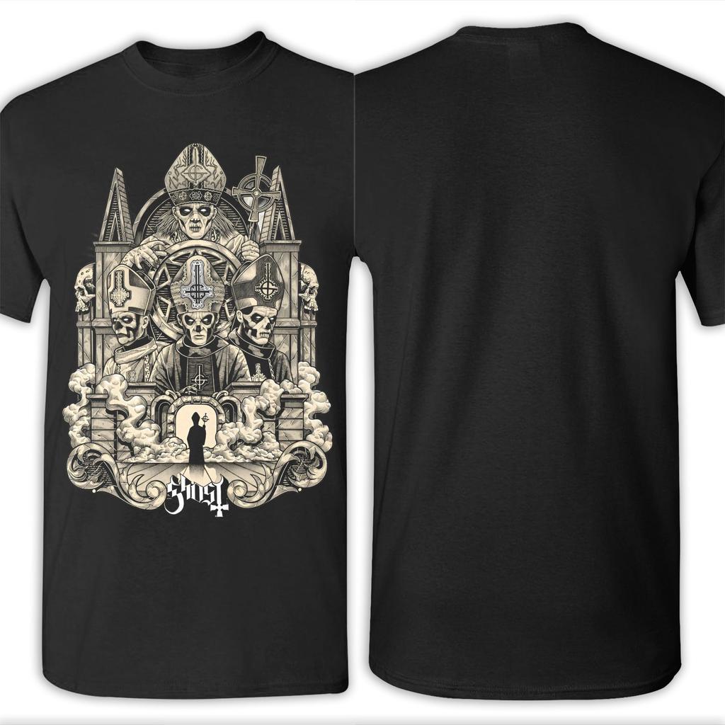 Мужские и женские футболки с принтом Ghost Rock 2025 Tour, футболки из хлопка, одежда