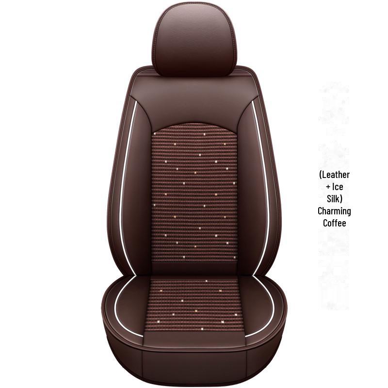 Летняя подушка из ледяного шелка для сиденья автомобиля для владельца и пассажира небольшого автомобиля, кожаный чехол на сиденье для грузовика, универсальный