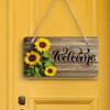 Lightweight Welcome Door Sign Hanging Wooden Decoration Sign Garden Decoration