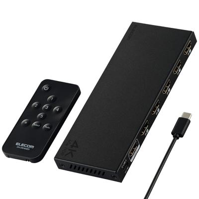 ELECOM HDMI Switcher 4K 60 Гц 5 входов 1 выход с дистанционным управлением переключение TV Stick и других [доступно автоматическое/ручное управление] PS5/4/Nintendo Switch/Fire