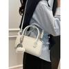 2025 New Fashion Versatile Bowling Handbag Solid Color PU Styling Pillow Bag One Shoulder Crossbody Bag Small Square Bag