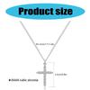 Elegant CZ Stone Paved Crosses Necklace Exquisite Crosses Pendant Necklace Jewelry with Shimmering Zircon Embellishment