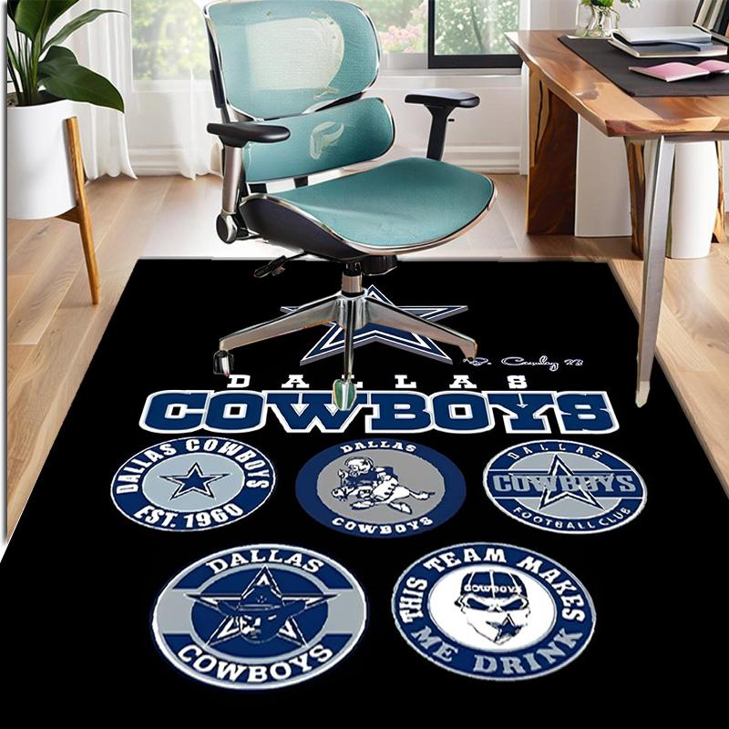 Dallas Cowboys Pattern Rug, Indoor/Outdoor Mat, for Picnic, Gameroom, Bedroom, Office, Living Room, Home Decor Carpet, Birthday Gift