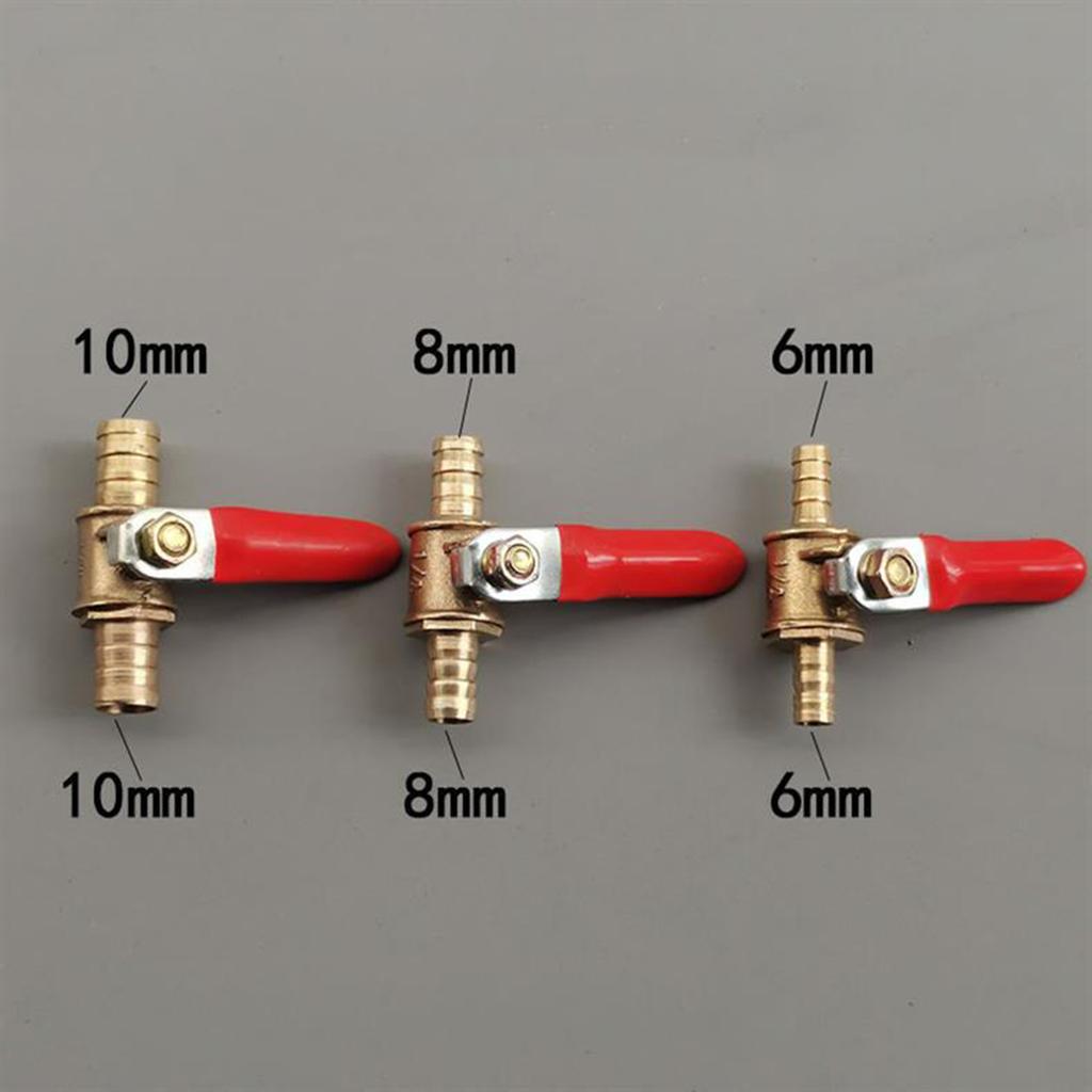 5pcs Brass Barb Valves Ball Valves Shut-off Valvs Safe & Reliable Valves Convenient Option for Household Pipelines