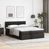 VidaXL Cadre de lit ottoman avec matelas noir 140x190 cm similicuir, cadre de lit, cadre de lit rembourré 3311303