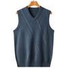 Men's 100% Pure Wool V-Neck Knitted Vest