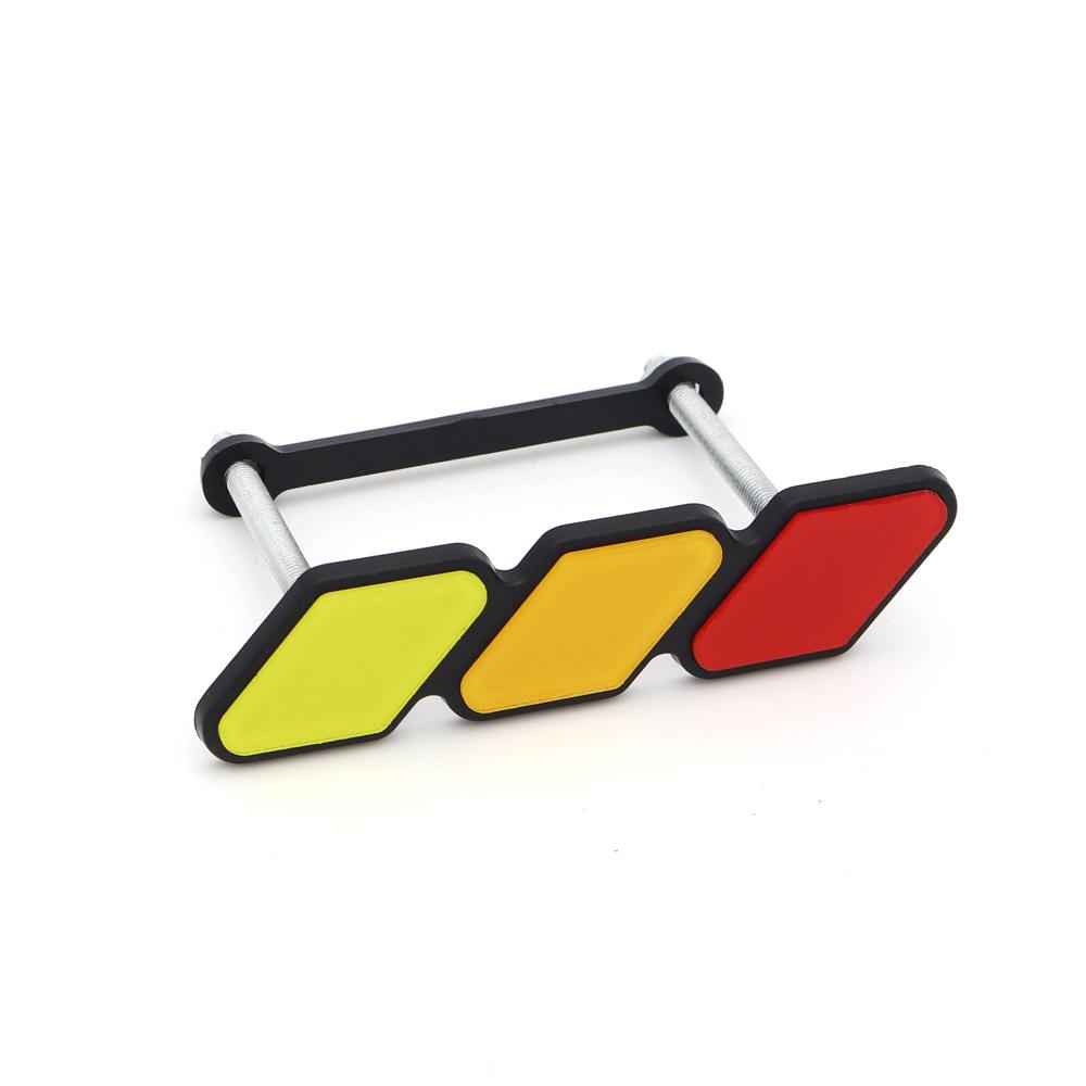 3 Colors Grille Badge Tri Colors Emblem For Toyota Tacoma Tundra 4Runner Highlande Rav4 CHR Strip Air Inlet Auto Car Accessories