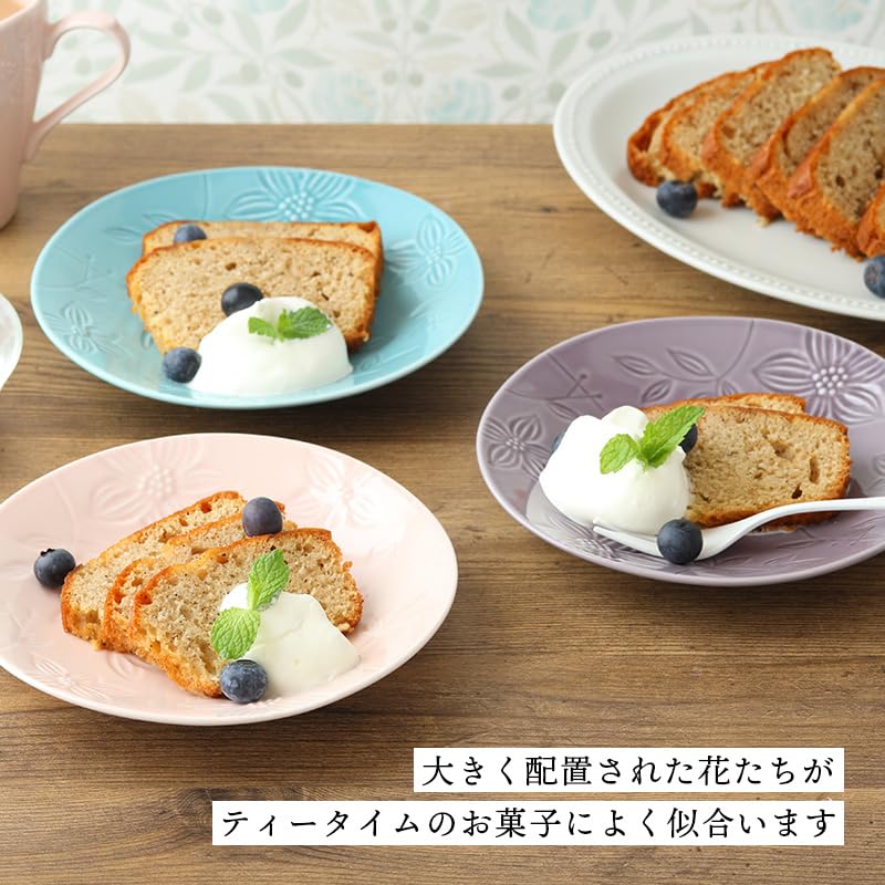 EAST Table Plate Purple 16.5cm Floral Made In Japan Microwave Safe Dishwasher Safe 712-035-03